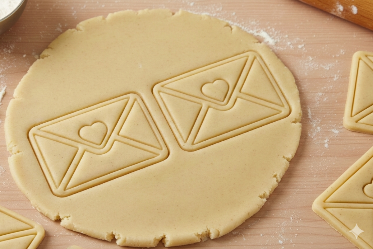 Love letter cookie cutter
